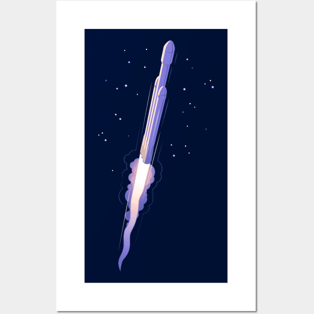 Falcon Heavy Wall Art by goldengallery